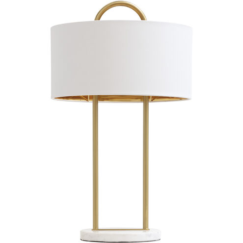 Kezna 26.75 inch 40.00 watt White Marble / Matte White Table Lamp Portable Light
